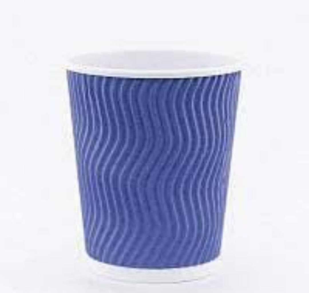 Стакан гофр Ripple Wave 350мл Very peri 30шт/уп